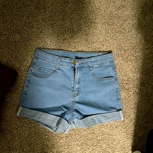 Denim shorts. Size 4 I believe.